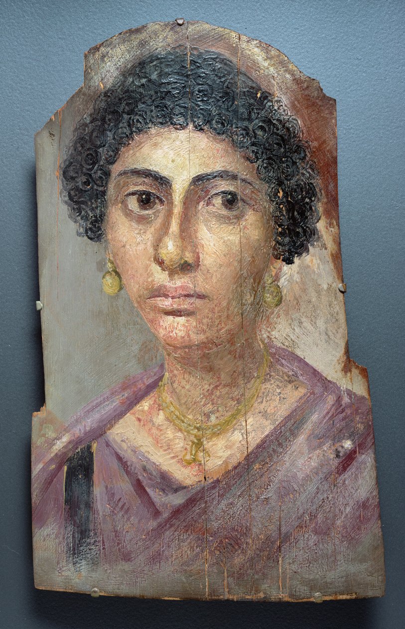 Portret pogrzebowy kobiety, AD 100-05 (enkaustyka na drewnie) autorstwa Roman Period Egyptian