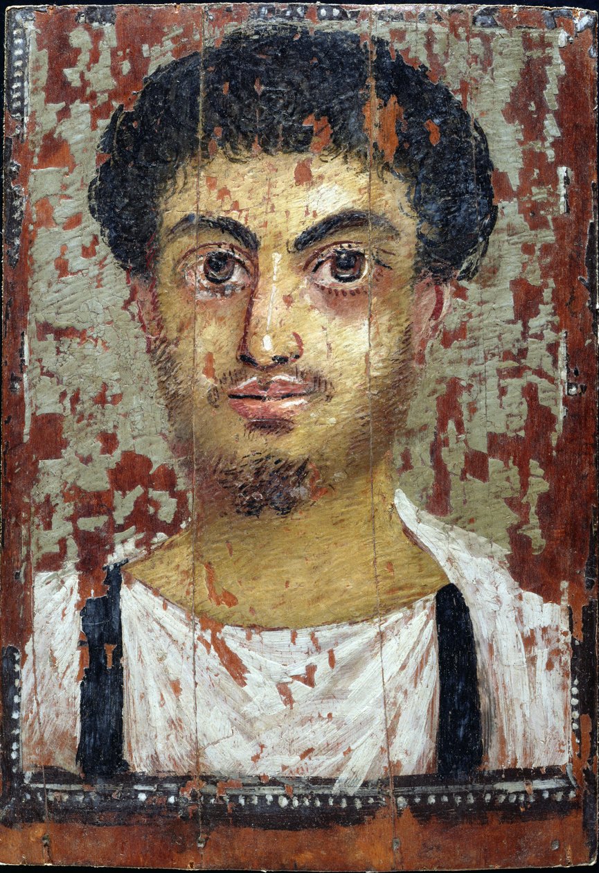 Portret mumii młodego mężczyzny (enkaustyka na panelu) autorstwa Roman Period Egyptian