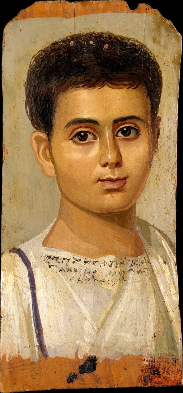 Portret chłopca Eutyches, 100-150 AD autorstwa Roman Period Egyptian