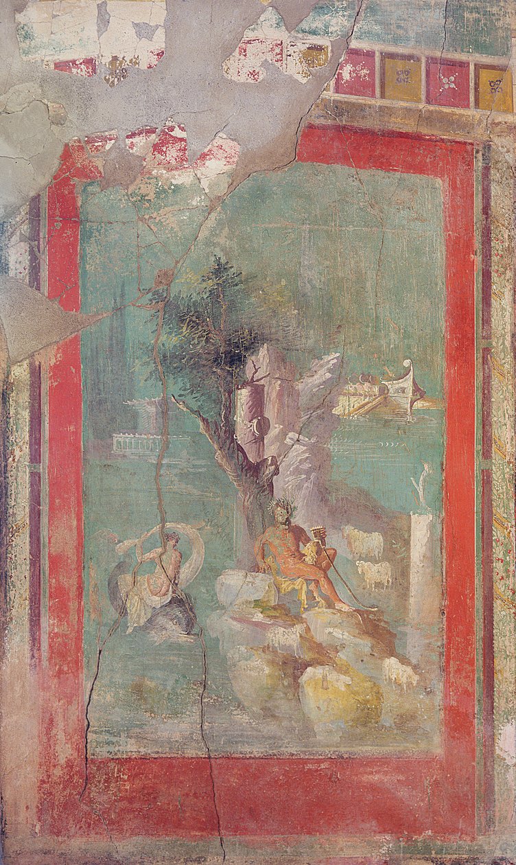 Szczegół Galatei i Polifema z Domu Kapłana Amandusa, ok. 15 pne-50 ne autorstwa Roman Roman