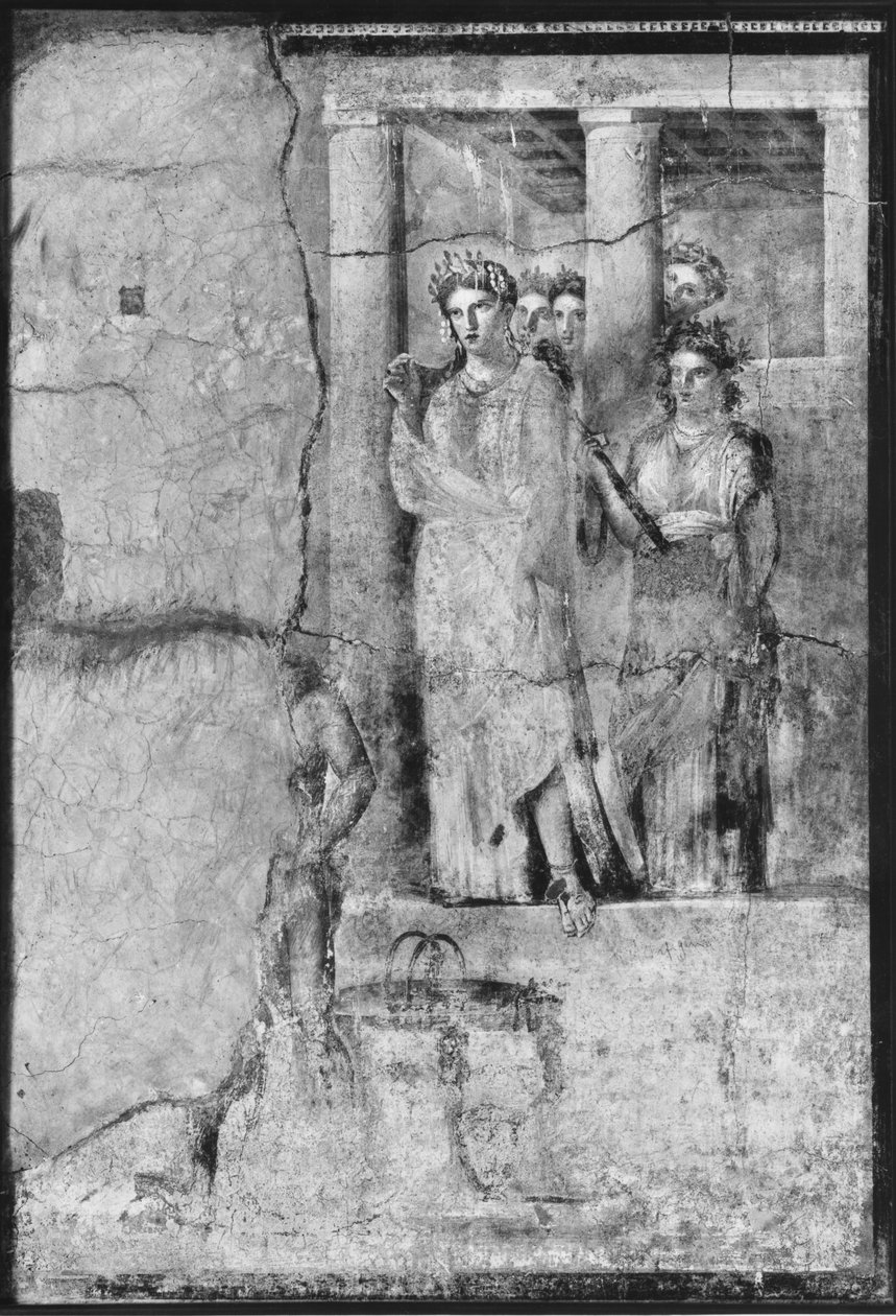 Ifigenia w Taurydzie, z Pompei, ok.15BC-50AD (patrz również szczegół 242788) autorstwa Roman Roman
