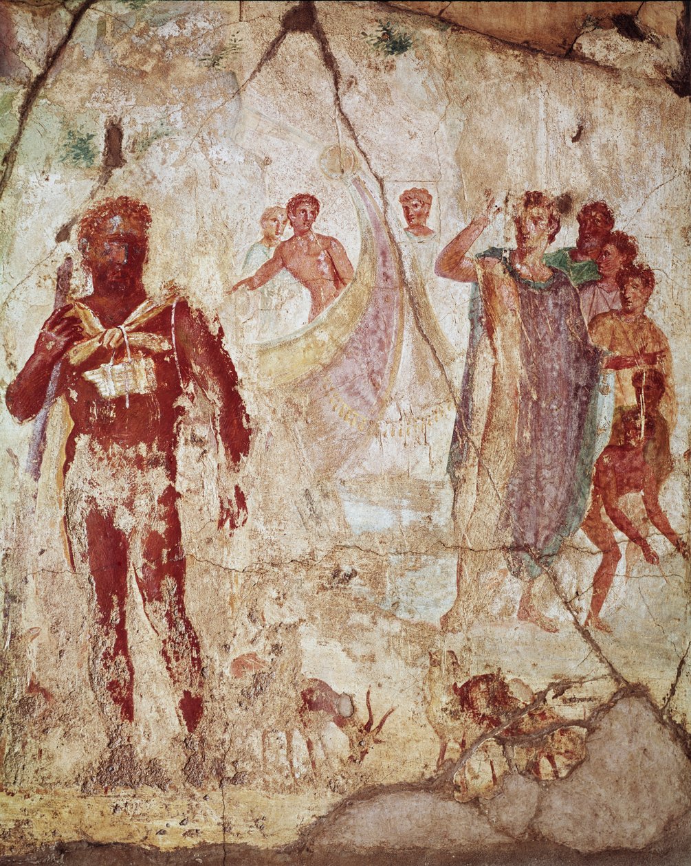Polifem i Eneasz, Pompeje, I wpne - I wne autorstwa Roman Roman