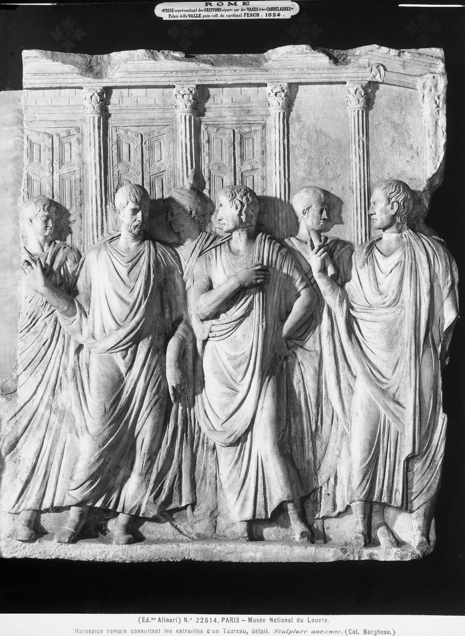 Grupa senatorów przed Świątynią Jowisza (marmur) (patrz 261376 i 261377) autorstwa Roman