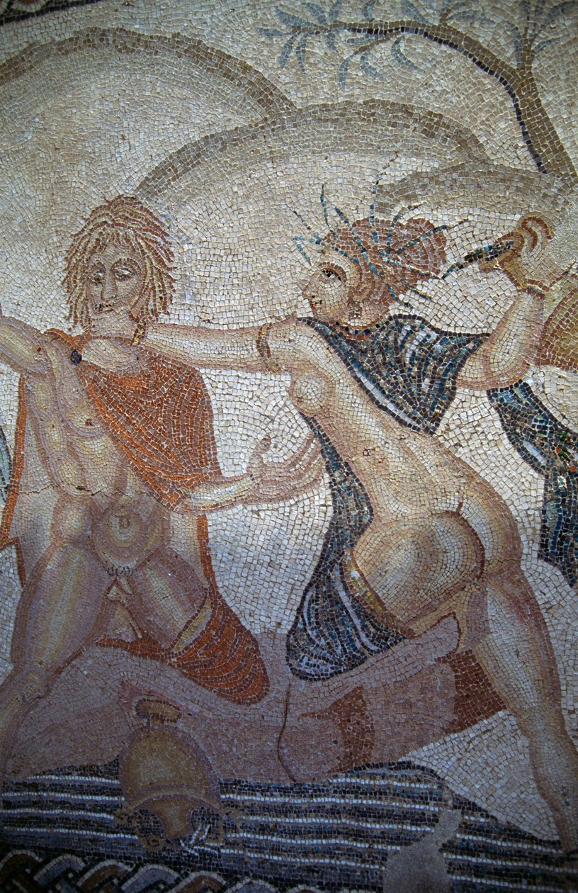 Porwanie Hylas przez nimfy, mozaika w Domu Wenus w rzymskim mieście Volubilis (Lista Światowego Dziedzictwa UNESCO autorstwa Roman