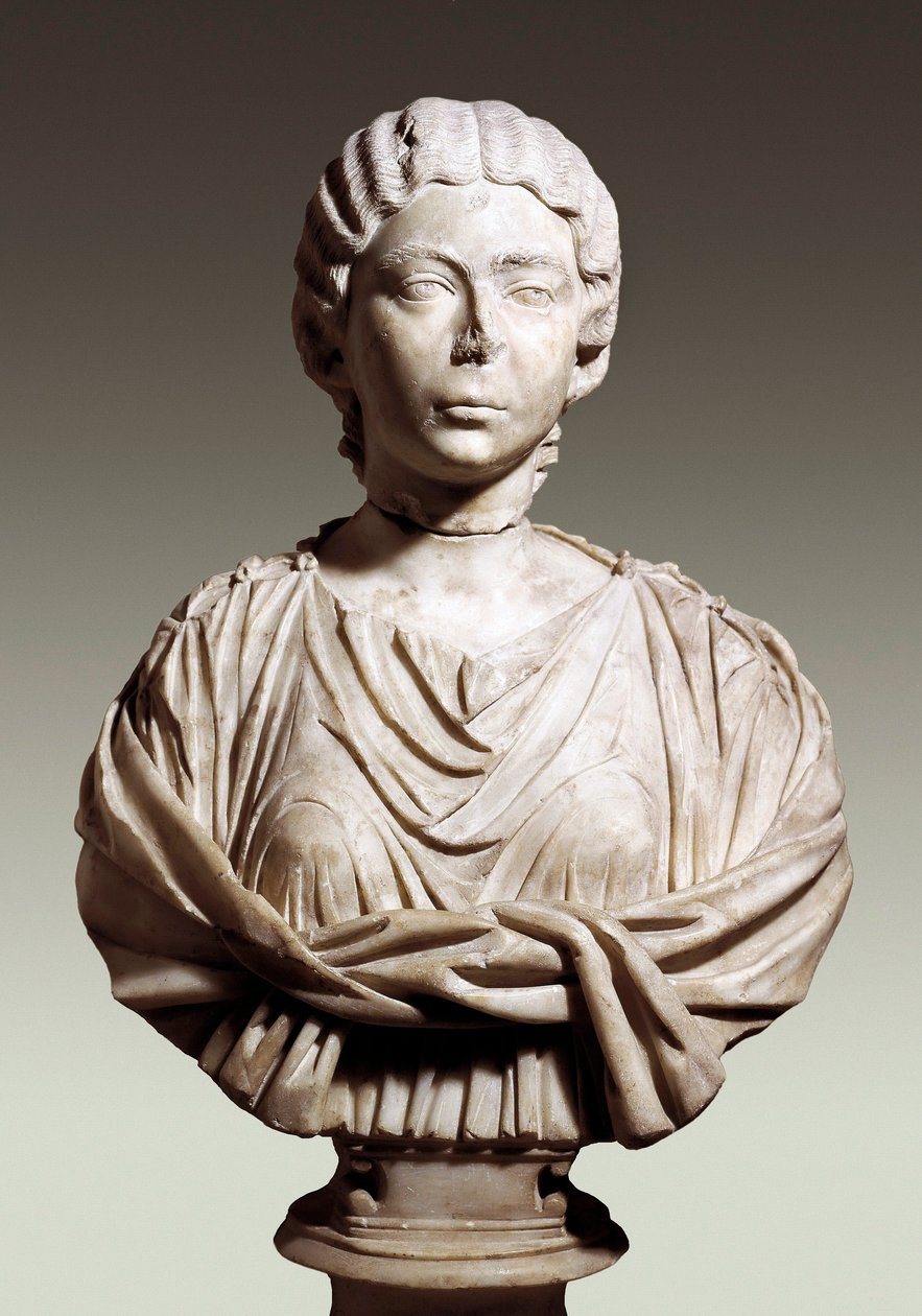 Galeria Annia Faustyna, zwana Faustyną Młodszą (ok. 125/130 - 175), II w. n.e. (marmur) autorstwa Roman
