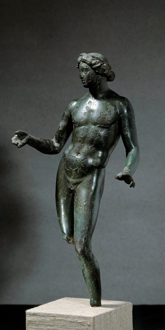 Apollo. Posąg z brązu z Mansat La Courriere, Creuse. I do II wieku naszej ery. Słońce 0,295 m. Paryż, Luwr autorstwa Roman