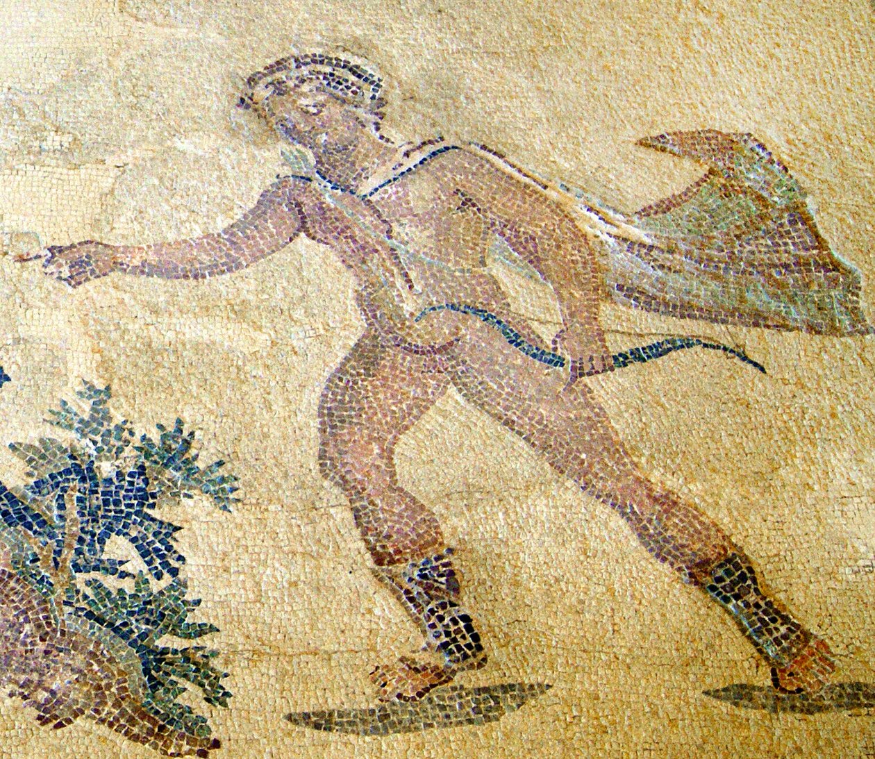 Apollo i Daphne, fragment Apolla, Dom Dionizosa, Pafos, mozaika Cypr autorstwa Roman
