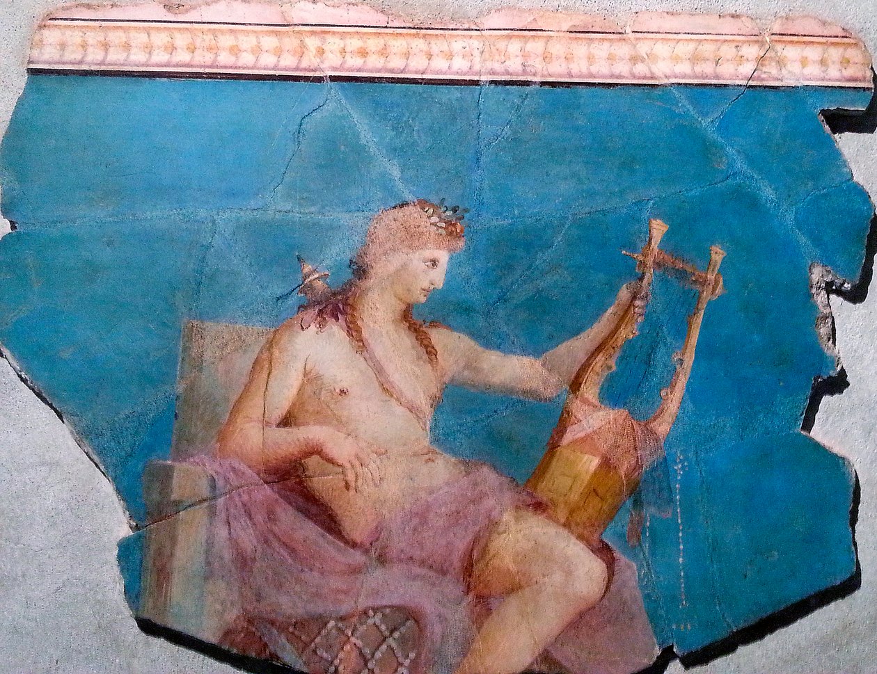 Apollon grający na lirze lub citharze, Rzym autorstwa Roman