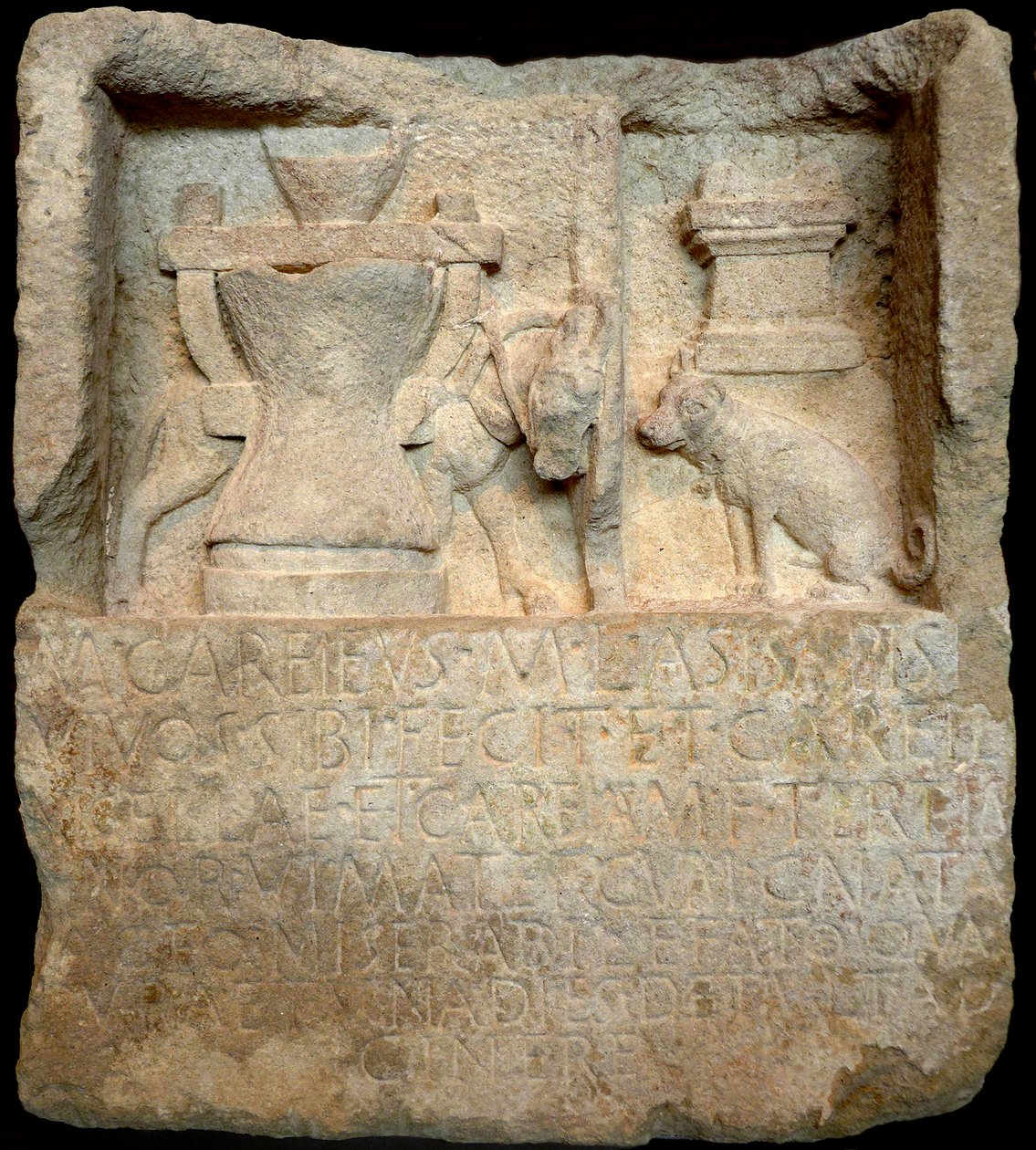 Stela grobowa piekarza Marcusa Careieusa Assia autorstwa Roman
