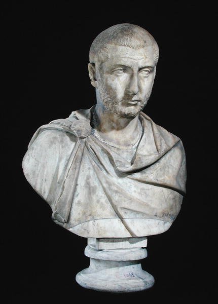 Popiersie cesarza Gallineusa (ok. 213-268) (marmur) autorstwa Roman