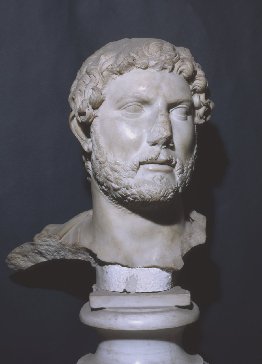 Popiersie cesarza Hadriana (marmur) autorstwa Roman