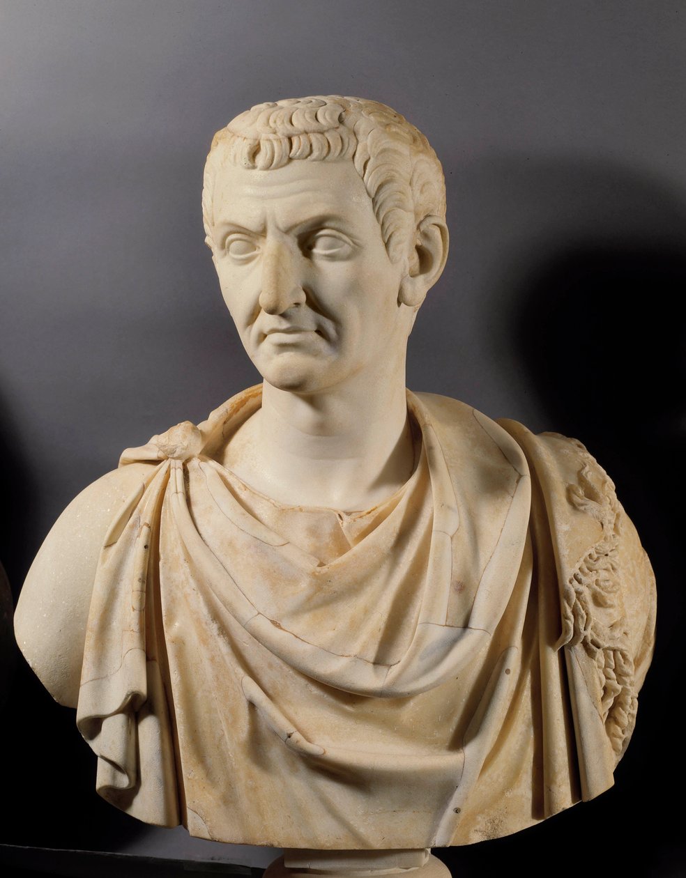 Popiersie cesarza Nerwy (Marcus Cocceius Nerva) (26-98 ne), Paryż, Luwr autorstwa Roman