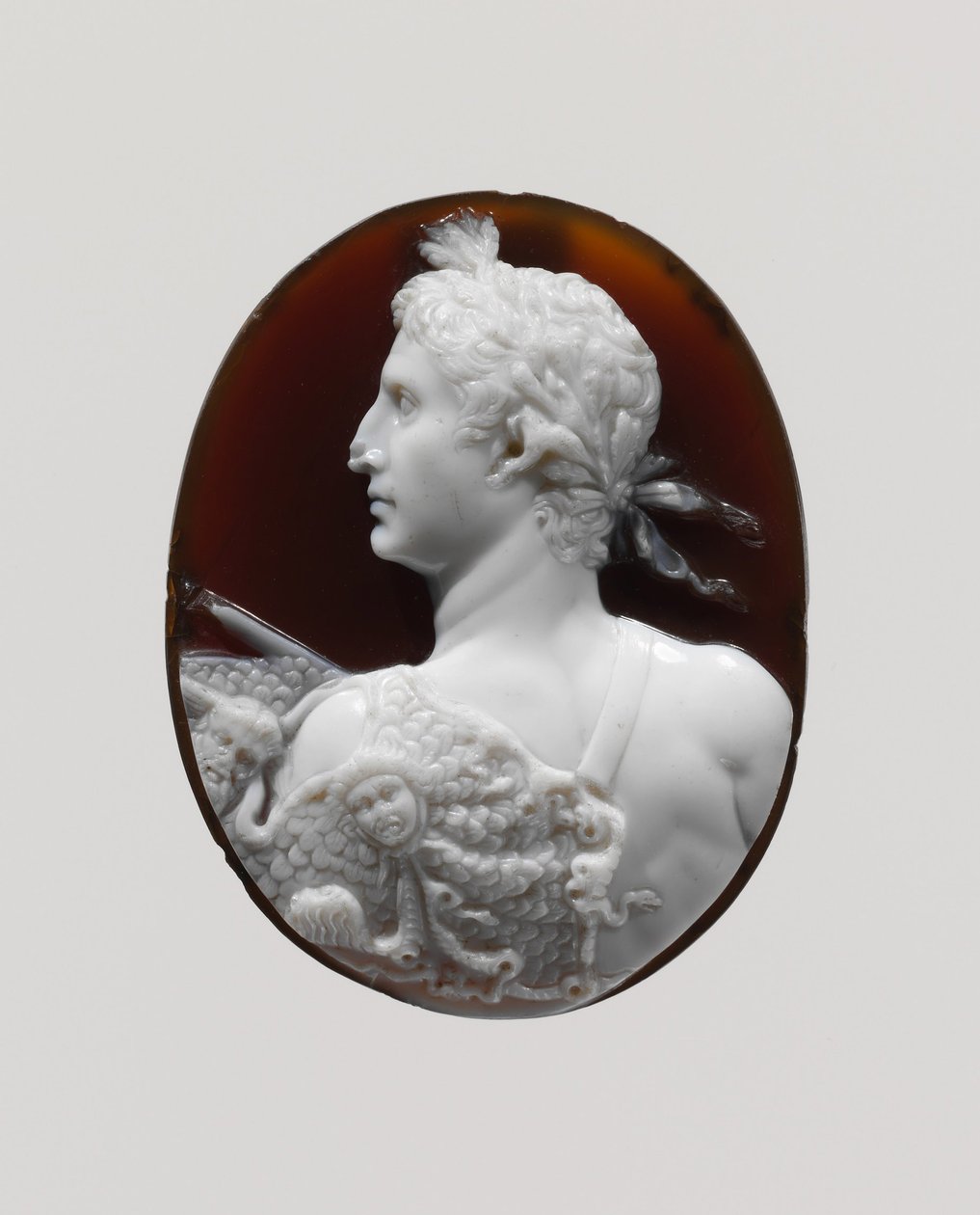 Portret kamea cesarza Augusta, c.41-54 AD (sardonyx) autorstwa Roman