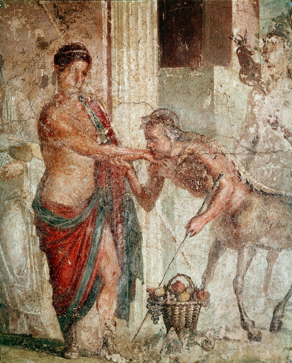 Centaur podczas ślubu Pelopsa i Hippodamii (fresk autorstwa Roman