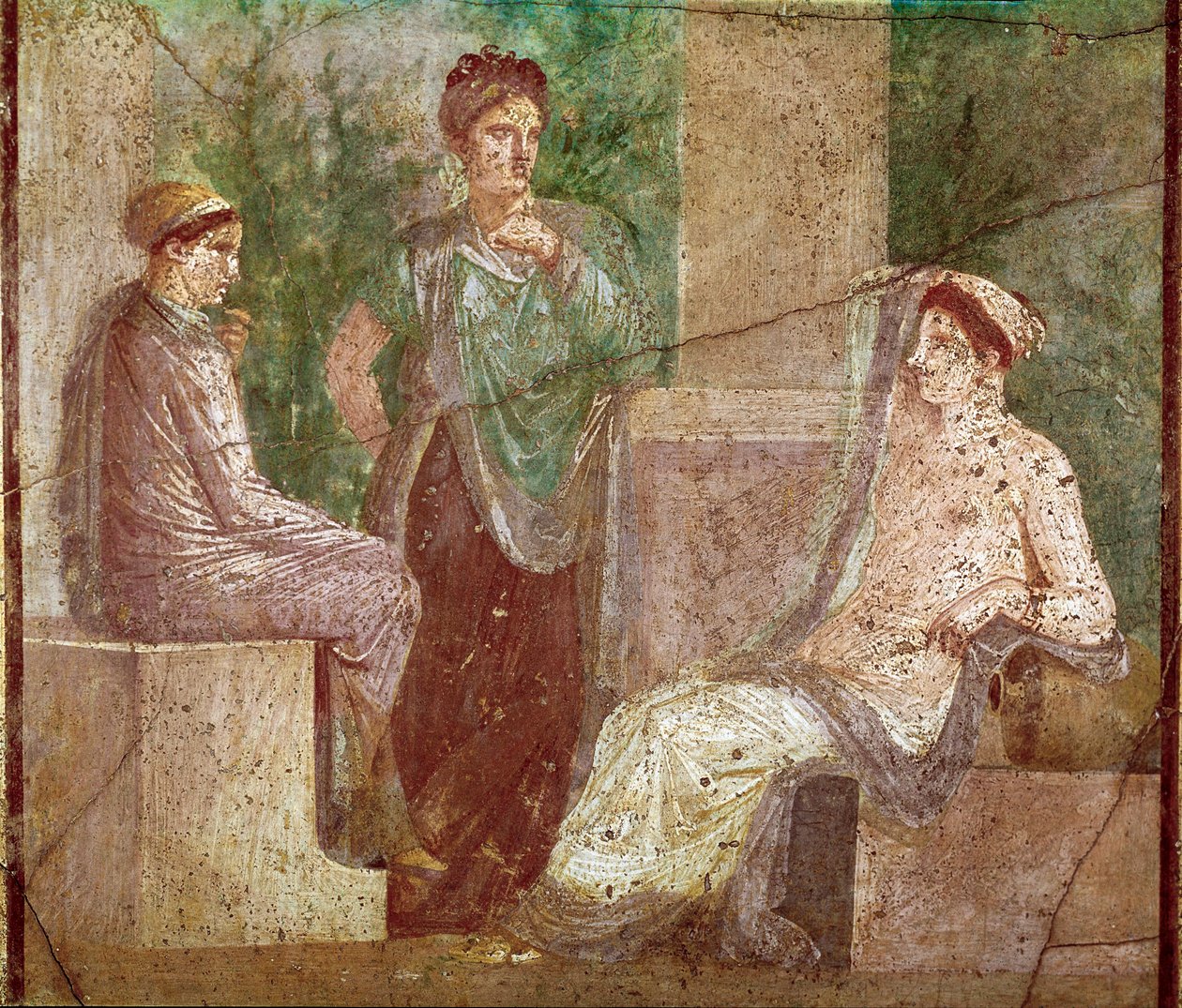 Rozmowa kobiet (fresk autorstwa Roman