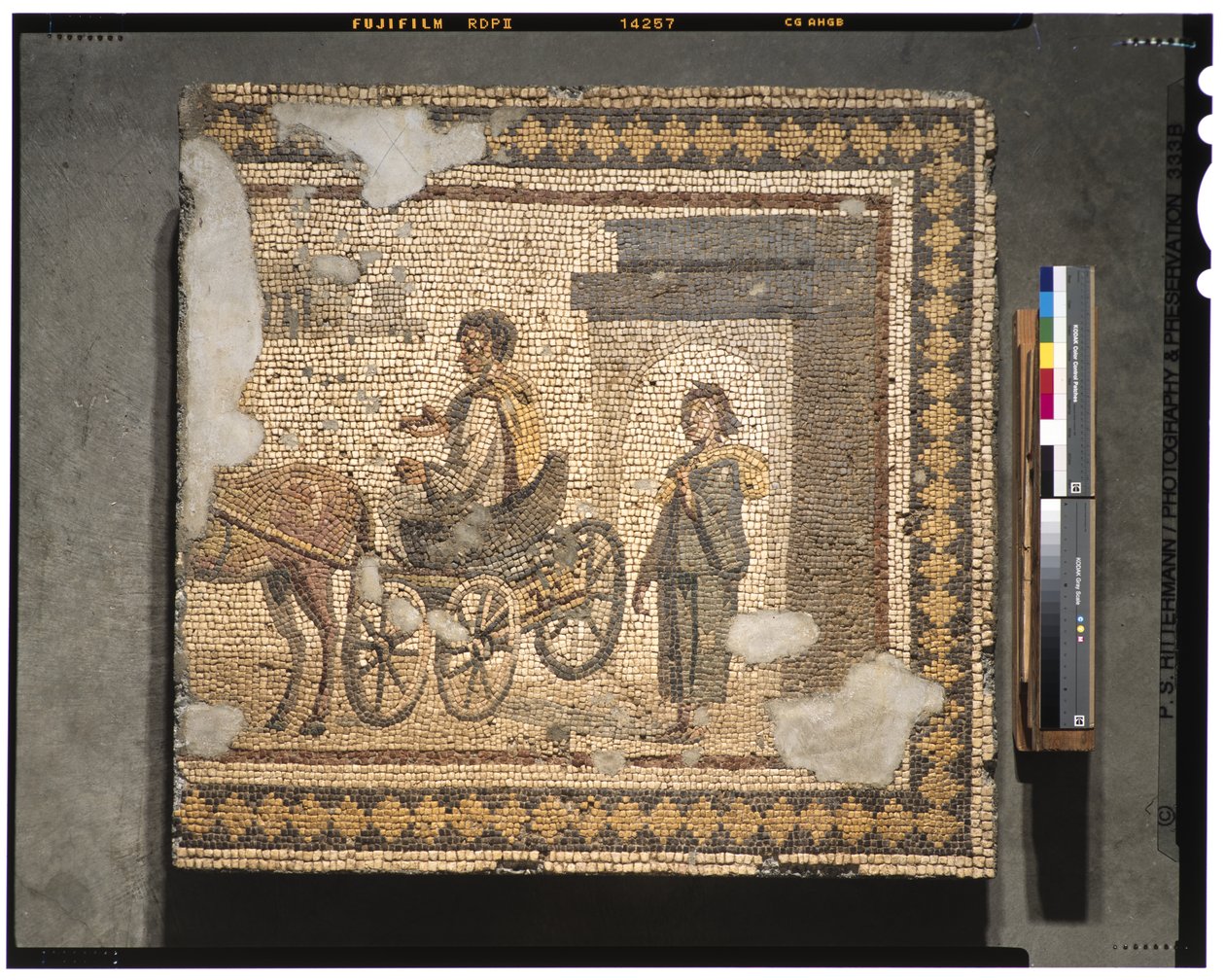 Wyjazd (z Domu Menander), ok. 250 (marmur) autorstwa Roman