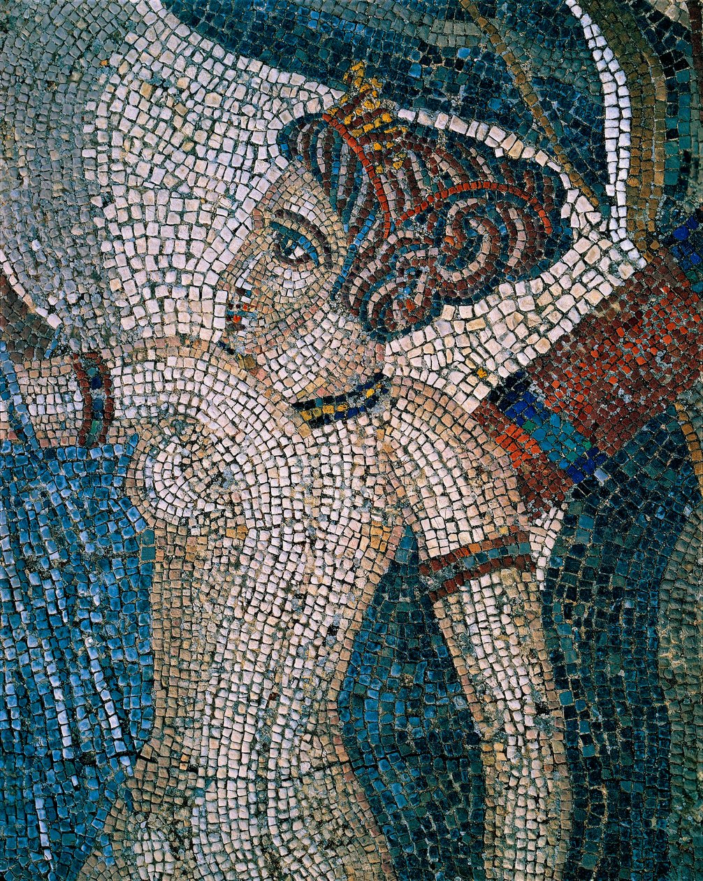 Kąpiąca się Diana, II-III wiek (mozaika) autorstwa Roman