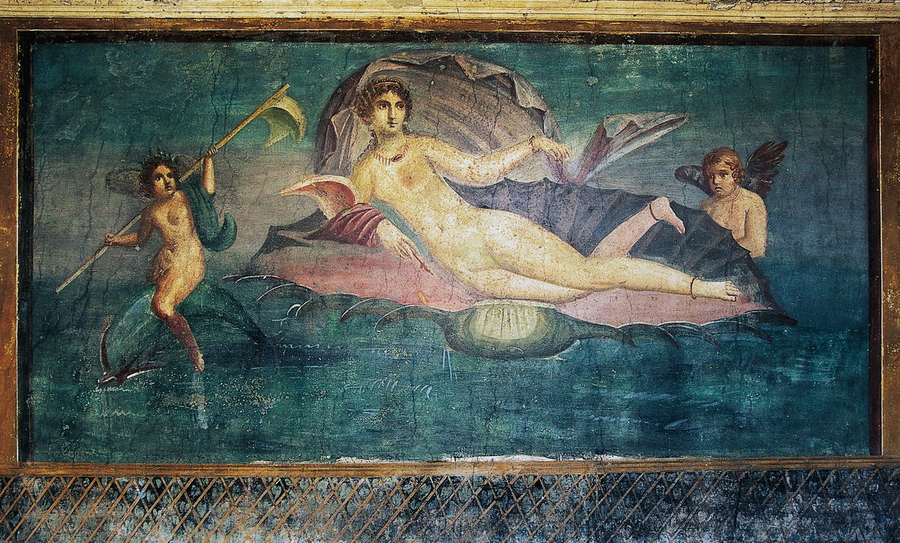 Fresk przedstawiający Wenus, Dom Wenus w Muszli, Pompeje (Lista Światowego Dziedzictwa UNESCO) autorstwa Roman
