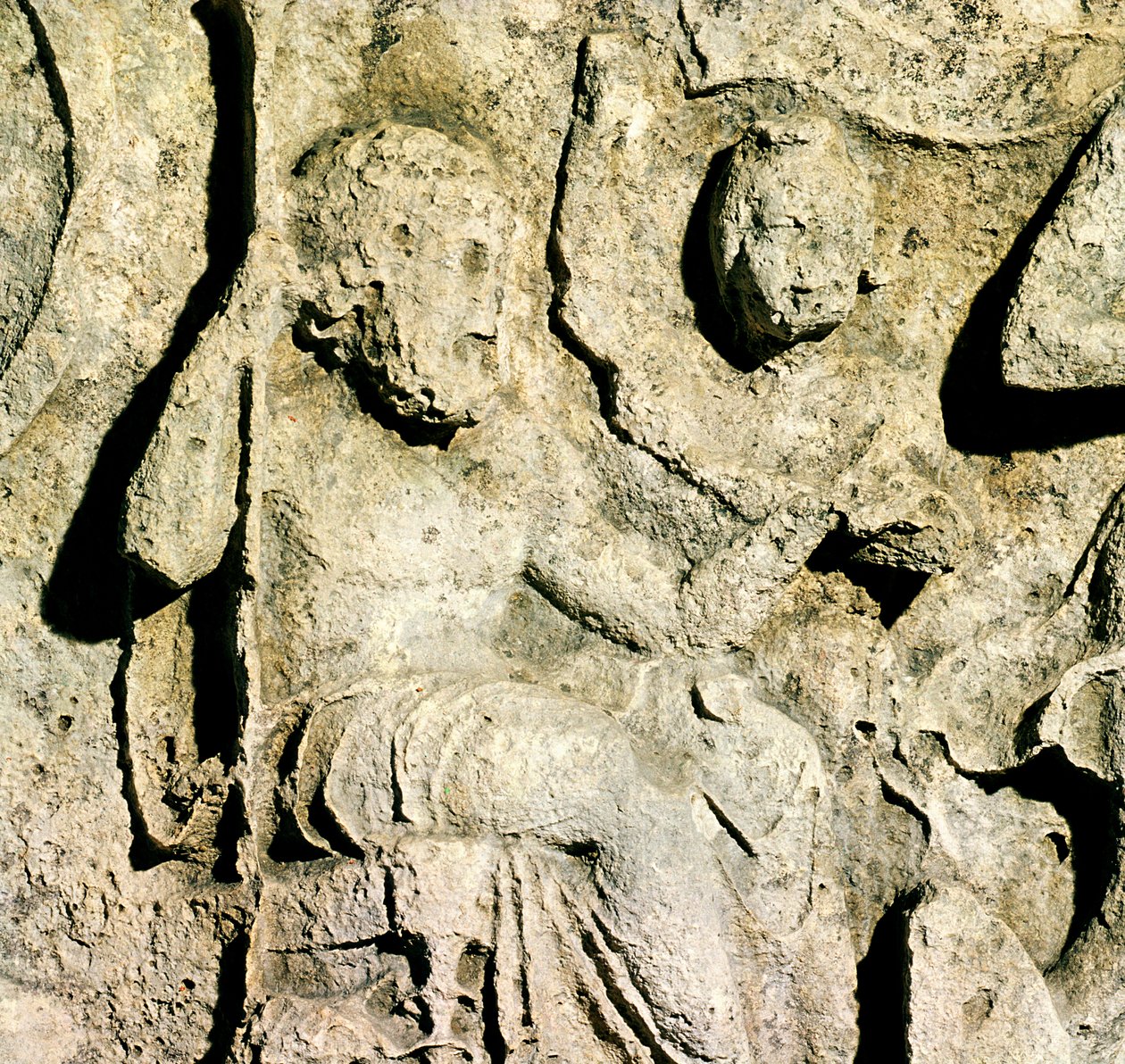 Fryz przedstawiający króla Priama i Hekubę (detal) autorstwa Roman