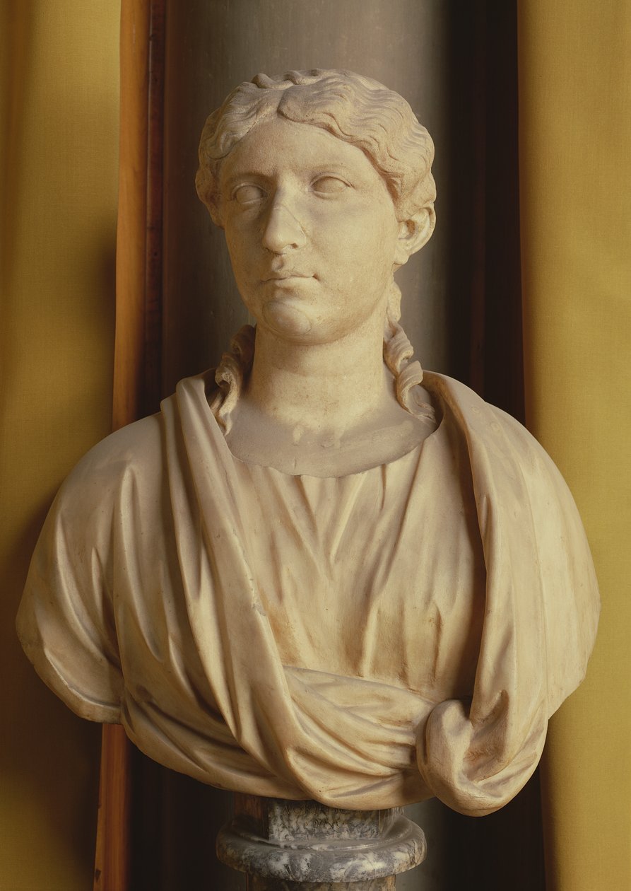Głowa Agrypiny, była żona Germanika (marmur) autorstwa Roman