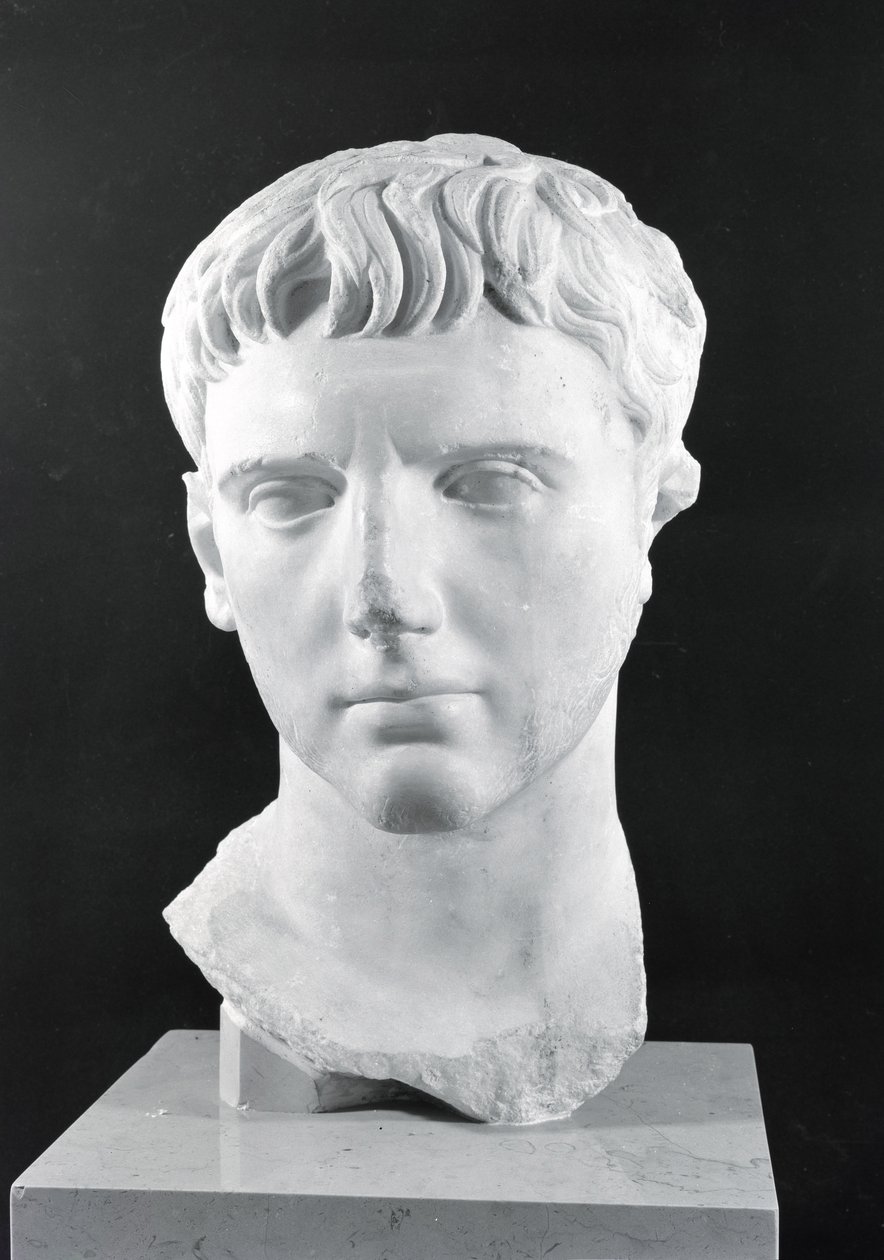 Głowa Cezara Augusta (63 p.n.e.-14 n.e.) autorstwa Roman