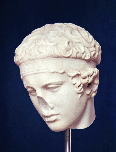 Głowa Diadumenos (marmur) (patrz również 293767) autorstwa Roman