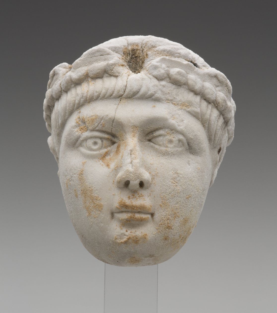 Głowa cesarza Honoriusza jako dziecko, koniec IV wieku naszej ery (marmur) autorstwa Roman