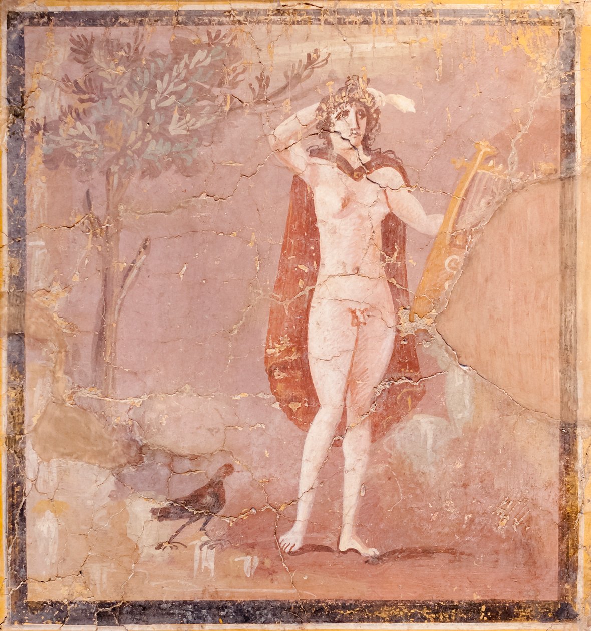 Hermafrodyta, fragment (fresk) autorstwa Roman