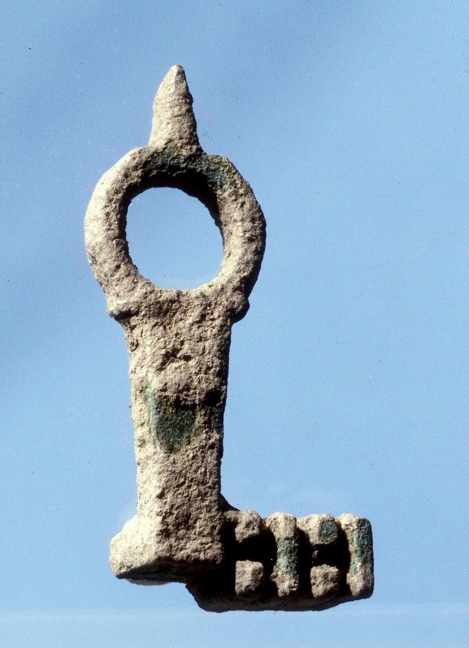 Klucz do drzwi domu znaleziony w wykopaliskach Tyberiusza, późnorzymsko - wczesnobizantyjski autorstwa Roman