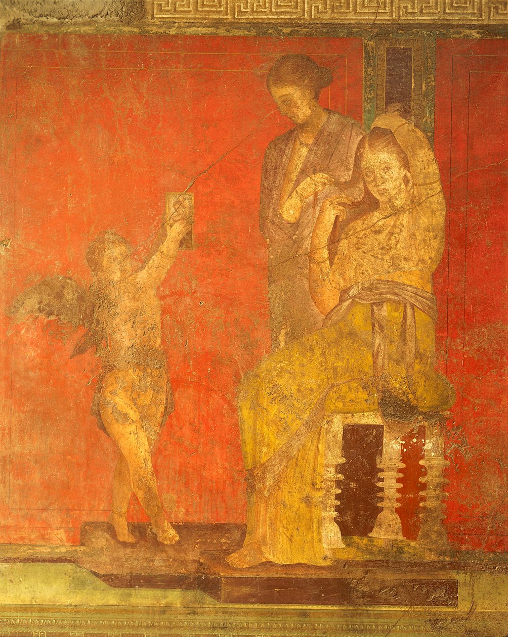 Obrzędy inicjacji kultu Dionizosa, fresk z Villa Dei Misteri autorstwa Roman