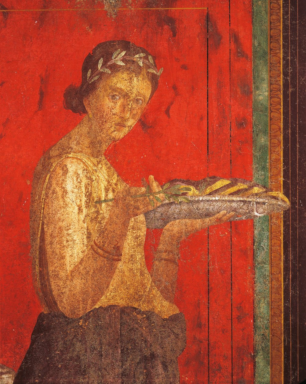 Obrzędy inicjacyjne kultu Dionizosa, fresk z Villa Dei Mysteri autorstwa Roman