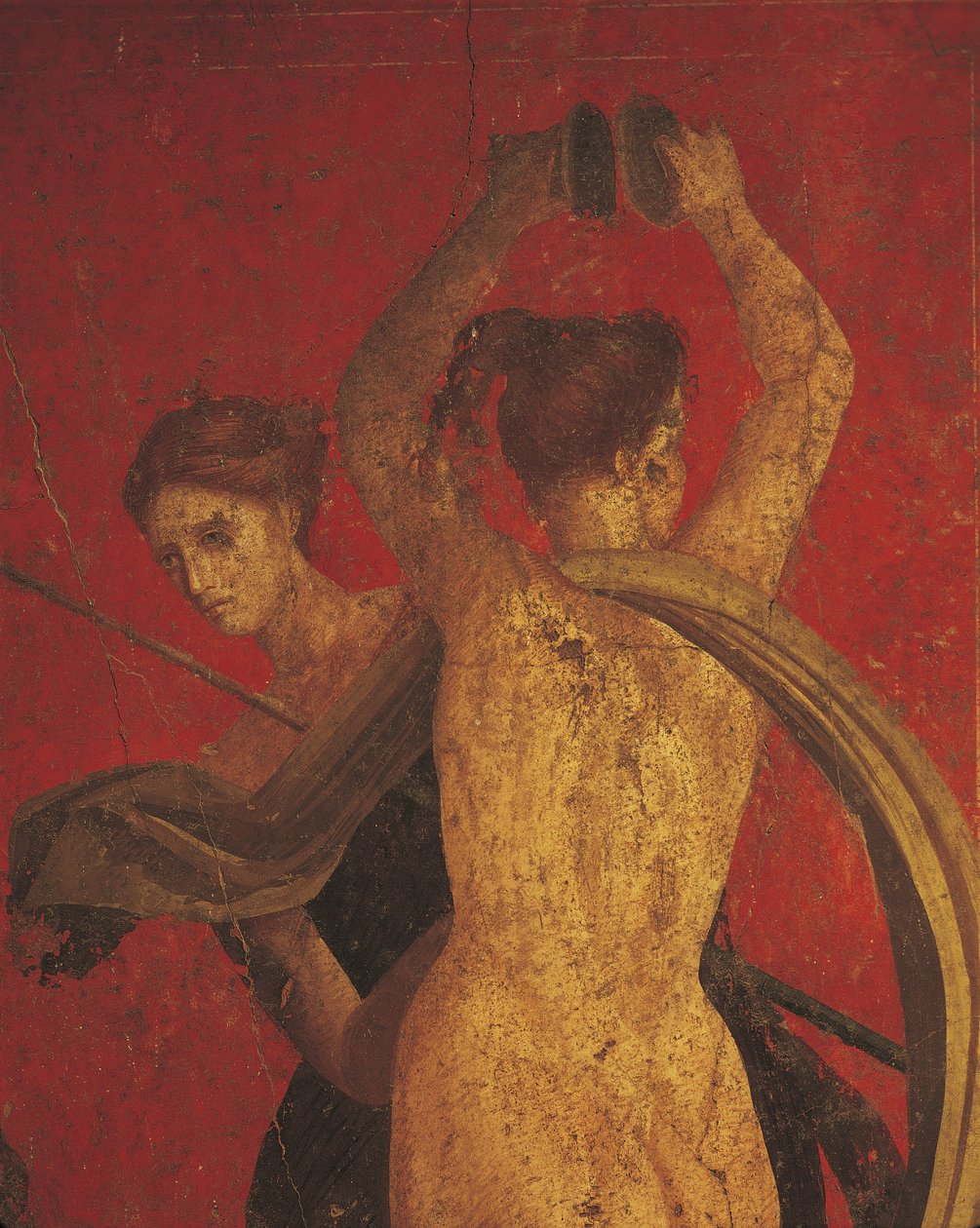 Obrzędy inicjacji kultu Dionizosa, fresk z Villa Dei Misteri autorstwa Roman