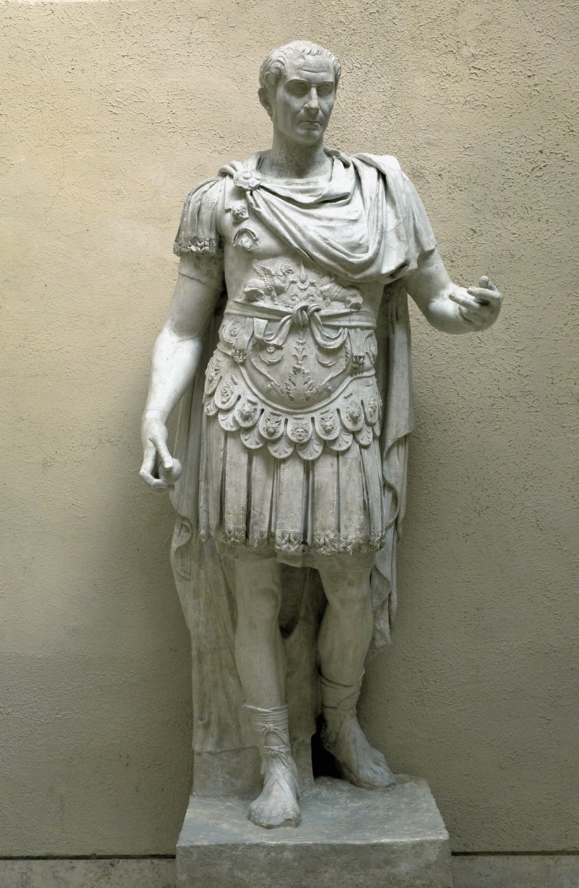Jules Cesar (Julius Caesar) (100-44 pne) Rzeźba - Muzeum Cywilizacji Rzymskiej, Rzym autorstwa Roman