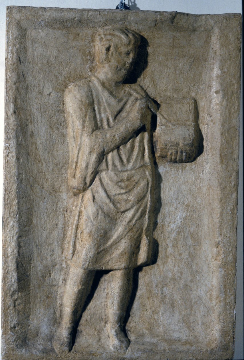 Niskorzymska płaskorzeźba z III wieku n.e. Pisarz. autorstwa Roman