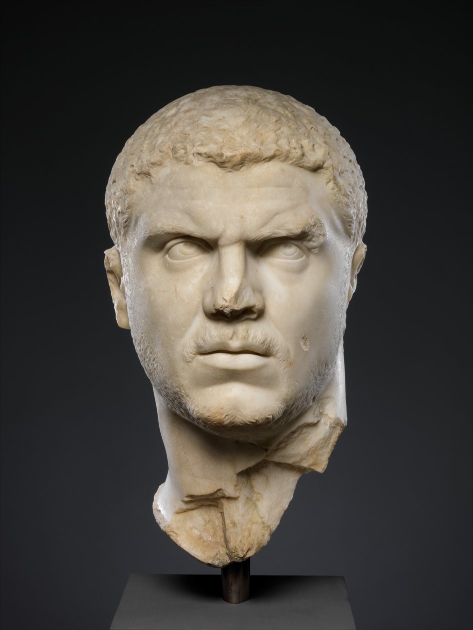 Marmurowy portret cesarza Karakalli, 212-217 ne (marmur) autorstwa Roman