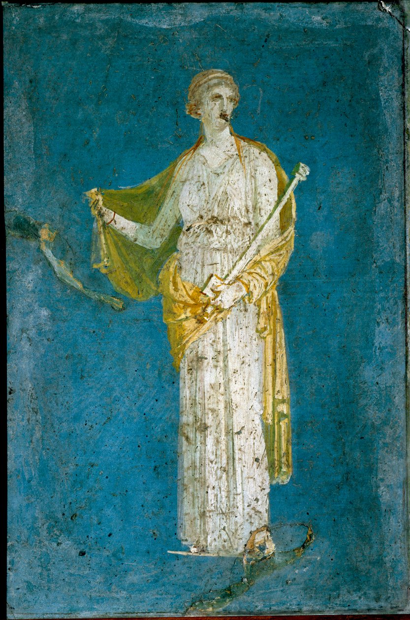 Medea - Rzymski fresk (I wiek pne - I wiek ne) ze Stabia, Włochy - Sztuka rzymska: Medee - Rzymski fresk ze stanowiska Castellammare di Stabia koło Neapolu autorstwa Roman