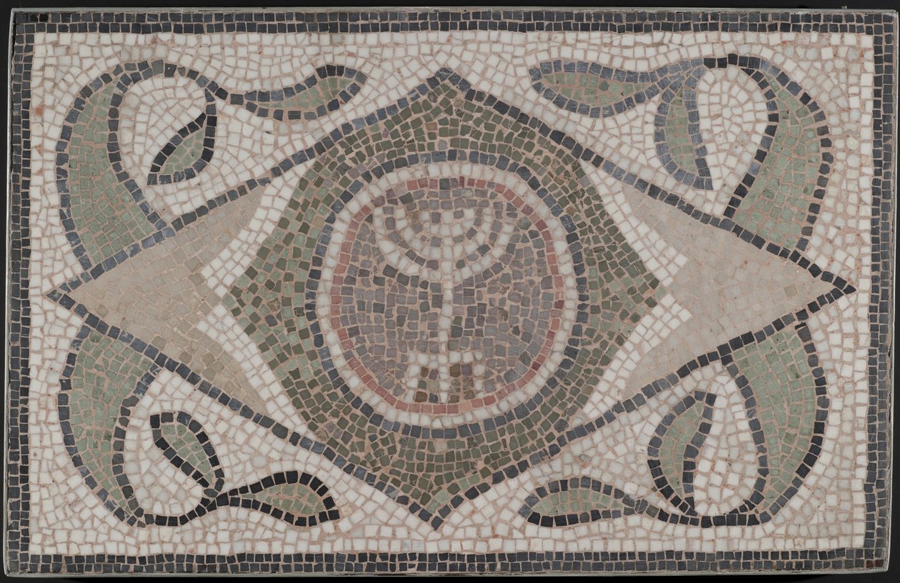 Mozaika Menory, VI wiek n.e. (kamień i zaprawa) autorstwa Roman