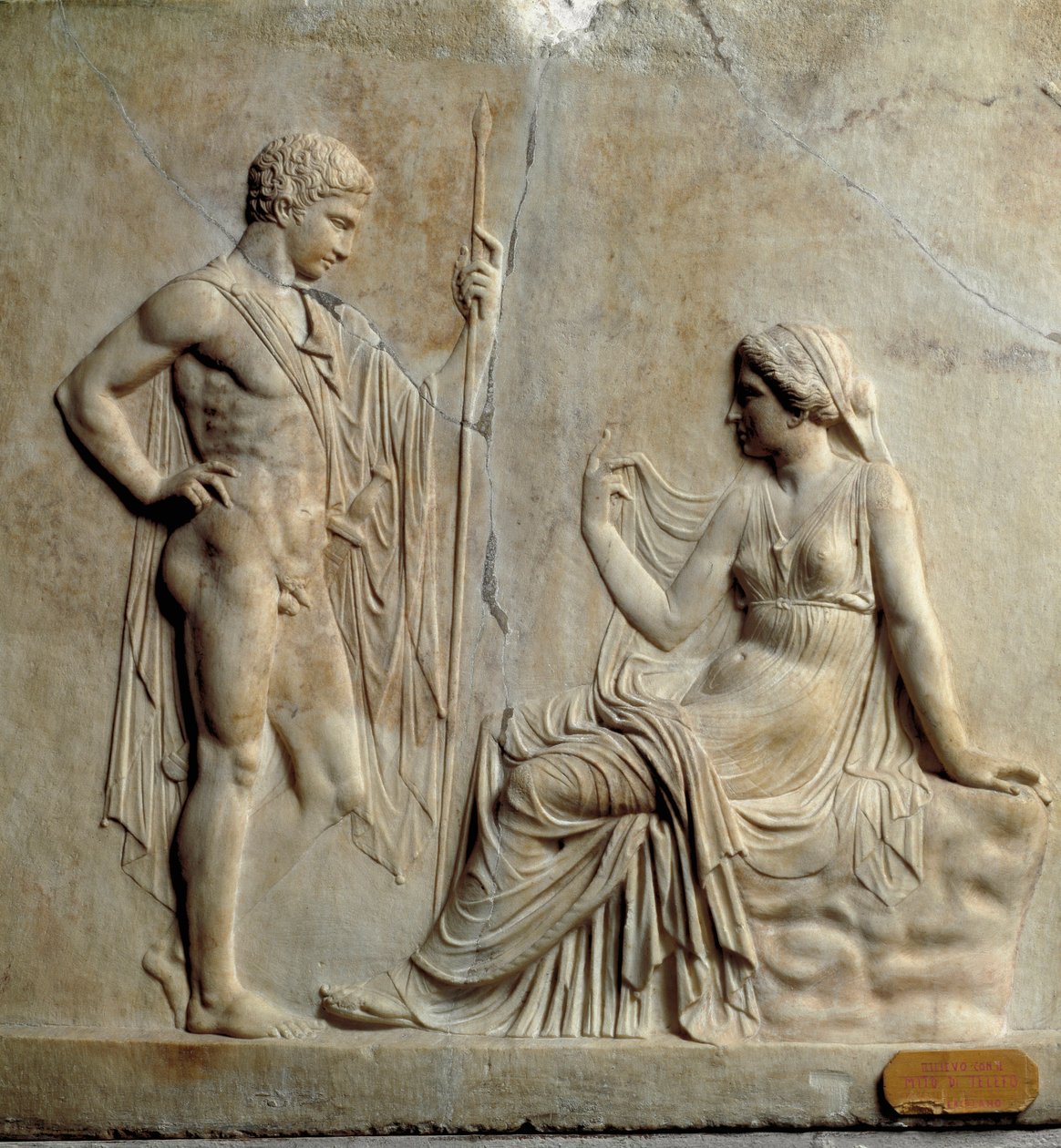 Sztuka neo-poddasza (neo-poddasze): płaskorzeźba przedstawiająca mit Telefus (Telephus) I wpne. Z Ercolano (Herculanus) Neapol, Museo Archeologico Nazionale autorstwa Roman