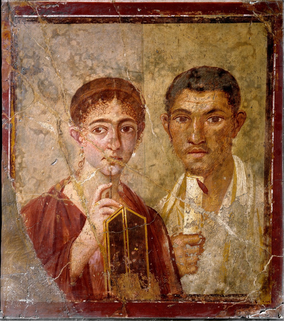 Pasquius Proculus i żona (fresk) autorstwa Roman