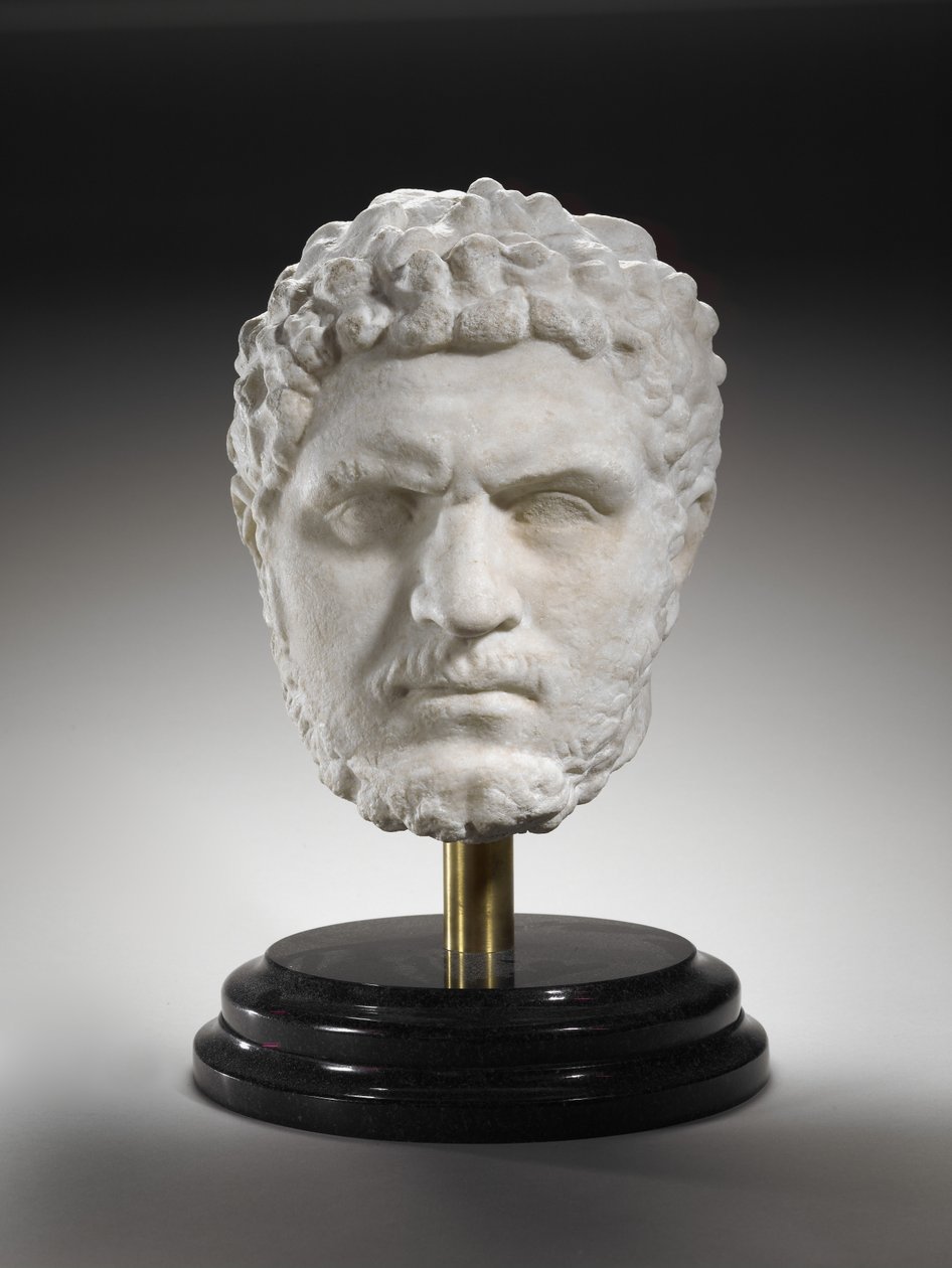 Portret Karakalli, Cesarza Cesarstwa Rzymskiego, AD 211-17 (marmur) autorstwa Roman
