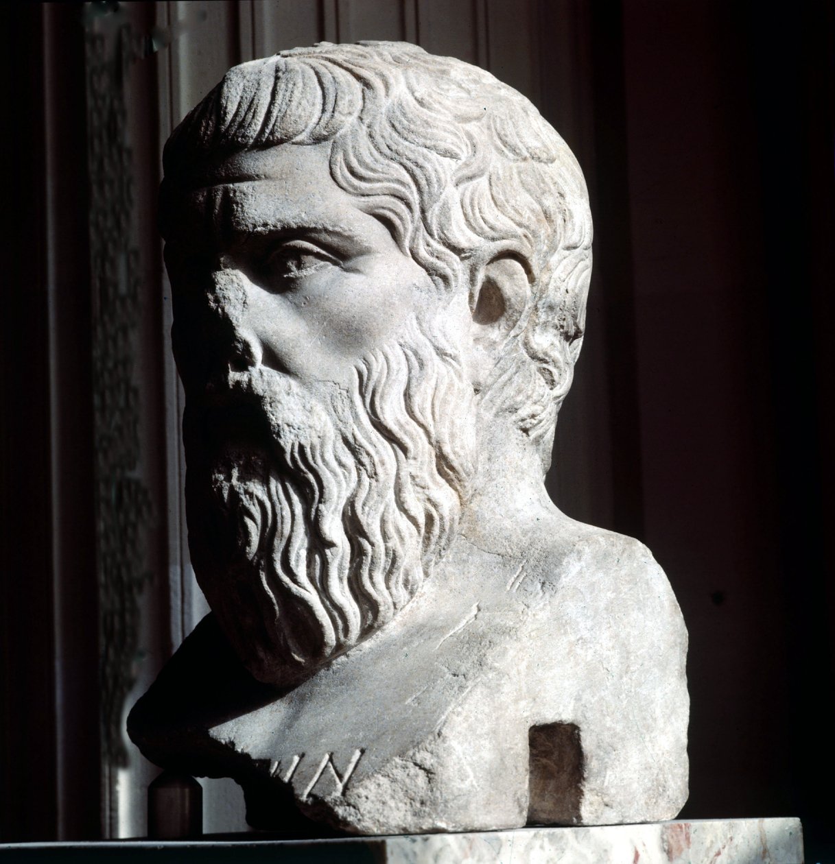 Portret Platona (-428 - -348), Luwr, Paryż. autorstwa Roman
