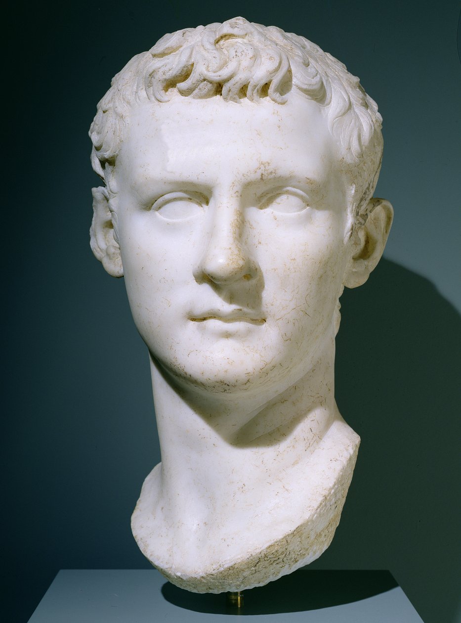 Portret cesarza Kaliguli, 37-40 ne (marmur) autorstwa Roman