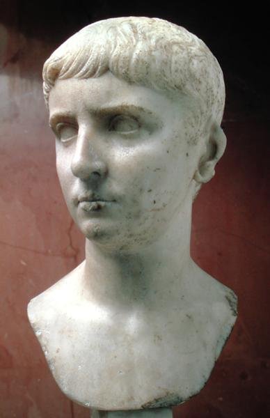 Portret, prawdopodobnie Gajusza Cezara (20 pne-AD 04) (marmur drobnoziarnisty) autorstwa Roman
