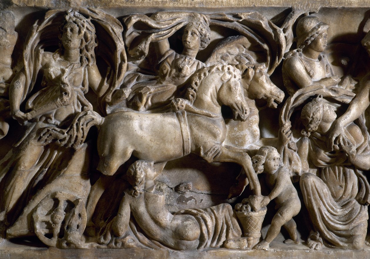 Porwanie Prozerpiny, detal (marmur) autorstwa Roman