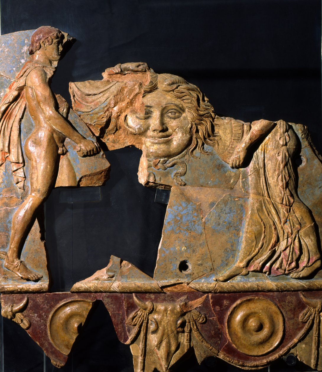 Płaskorzeźba z terenu świątyni Apollina, Palatyn, Rzym (terakota) autorstwa Roman