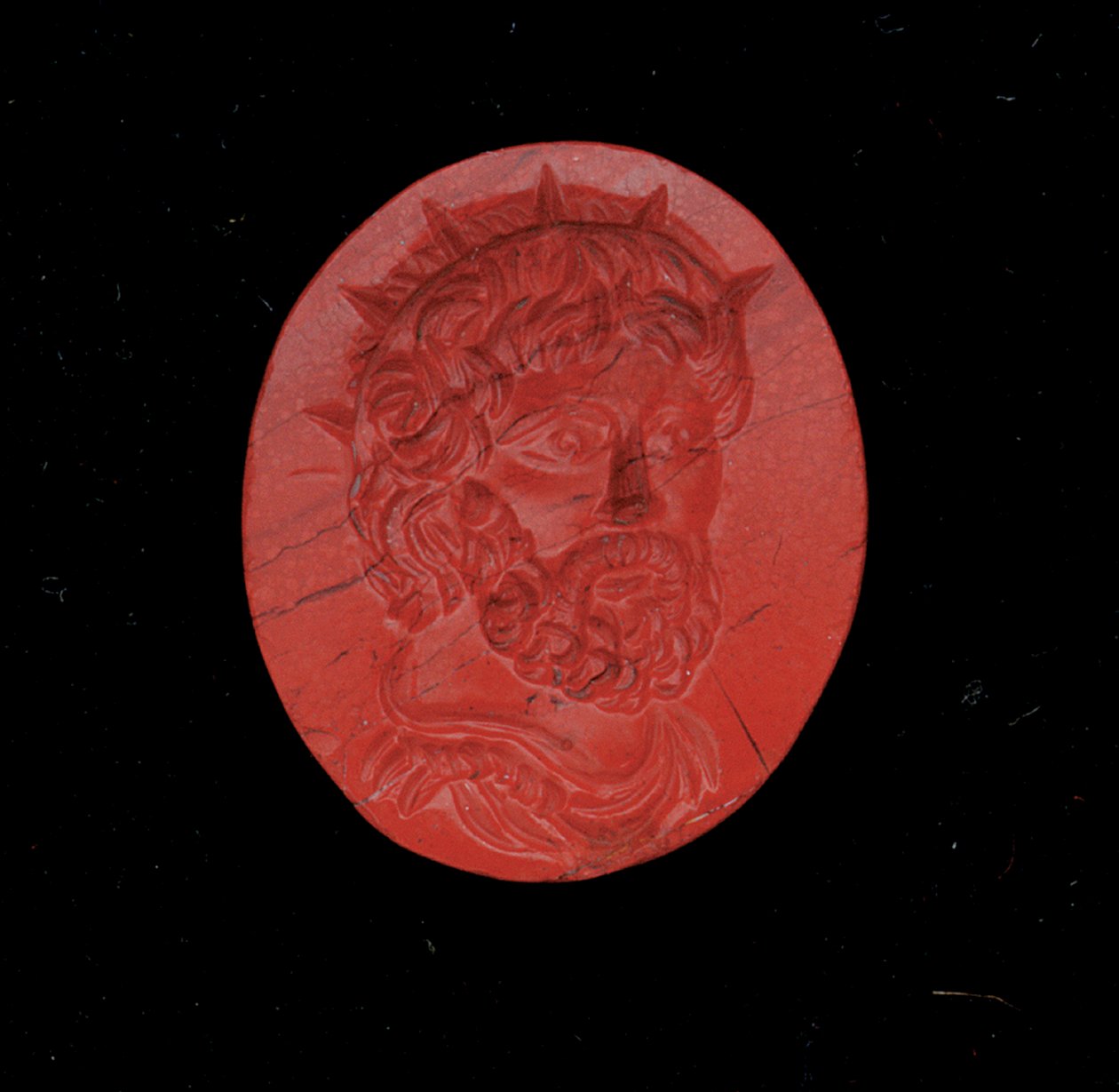 Pierścionek z Portretem Cesarza Postumusa (czerwony jaspis) autorstwa Roman