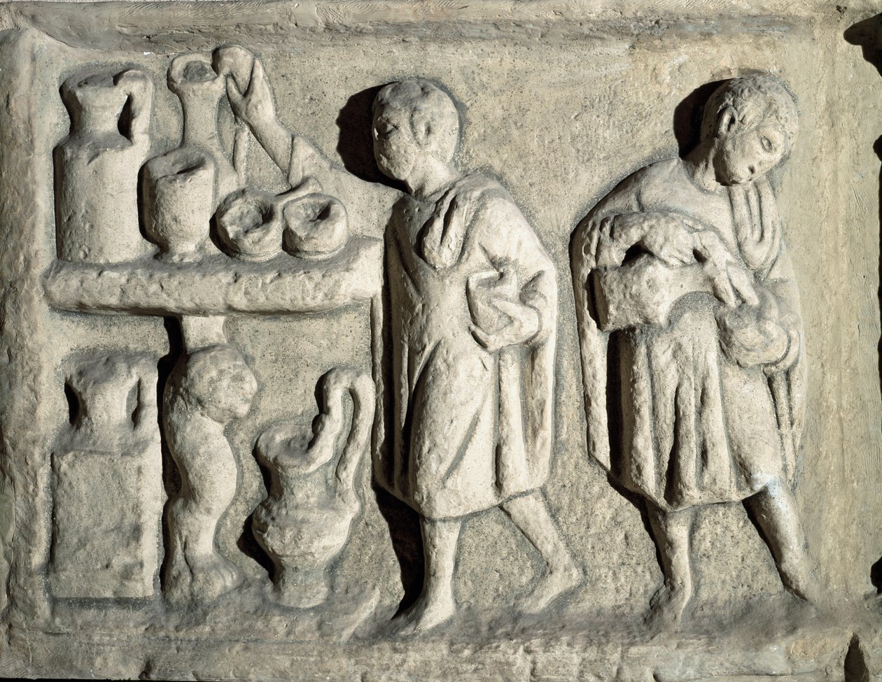 Sztuka rzymska: „Dom w pracy” ”I wne Rzym, Muzeum Cywilizacji Rzymskiej autorstwa Roman
