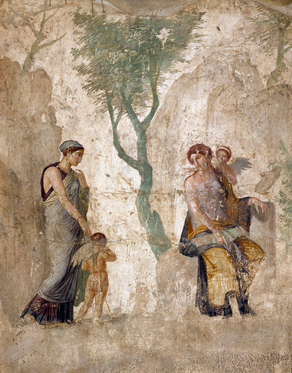 Sztuka rzymska: „”Eros ukarany w obecności Afrodyty””” Fresk z Pompei, casa dell