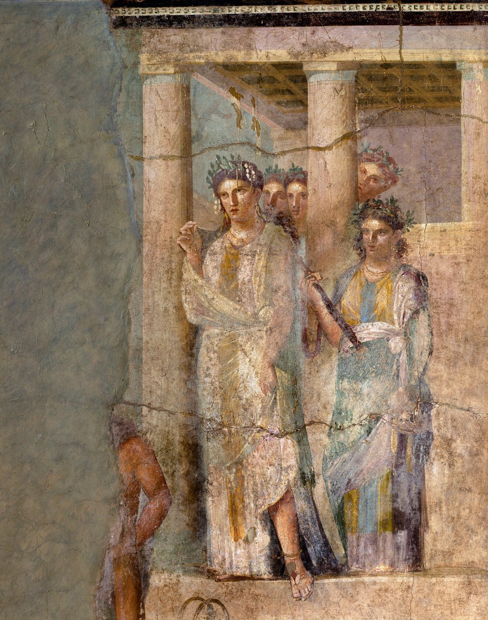 Sztuka rzymska: „” Ifigenie en Tauride ”” Fresk przypisywany mistrzowi Lukrecjusza Frontone. I wiek. Z Pompejów. Rozmiar 118x81 cm Neapol, Narodowe Muzeum Archeologiczne - Sztuka rzymska: Ifigenia w Taurydzie. Fresk przypisywany mistrzowi Lukrecjuszowi Fro autorstwa Roman