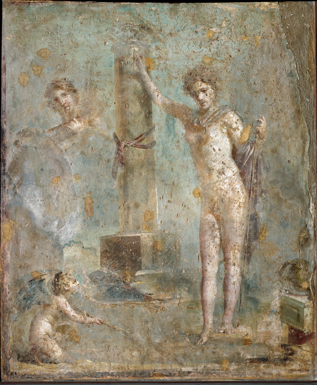 Sztuka rzymska: „Narcyz” Fresk z Pompei, Narodowe Muzeum Archeologiczne, Neapol autorstwa Roman